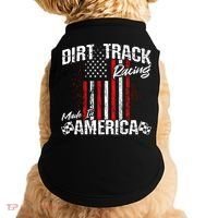 Modified And Sprint Cars American Flag Dirt Track Racing Gift Doggie Tank thumb 0