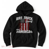 Modified And Sprint Cars American Flag Dirt Track Racing Gift Hoodie thumb 0