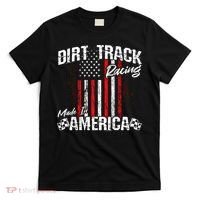 Modified And Sprint Cars American Flag Dirt Track Racing Gift T-Shirt thumb 0