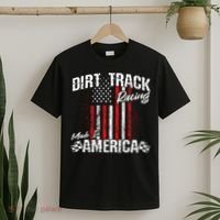 Modified And Sprint Cars American Flag Dirt Track Racing Gift T-Shirt thumb 2