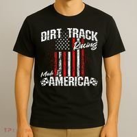Modified And Sprint Cars American Flag Dirt Track Racing Gift T-Shirt thumb 3