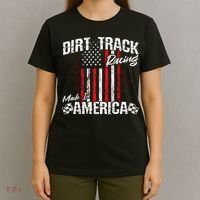 Modified And Sprint Cars American Flag Dirt Track Racing Gift T-Shirt thumb 4
