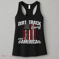 Modified And Sprint Cars American Flag Dirt Track Racing Gift Women's Tank Top thumb 3