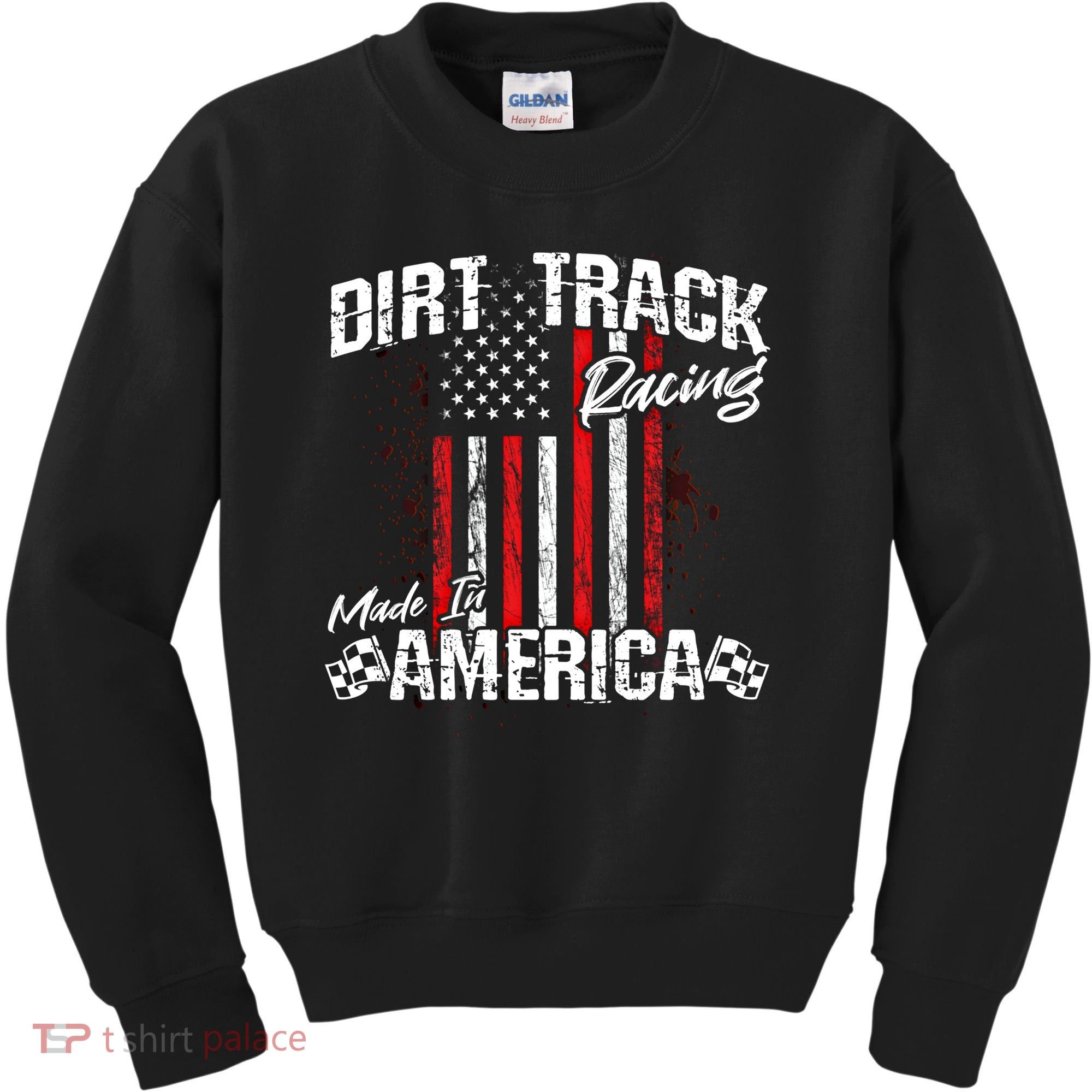 Modified And Sprint Cars American Flag Dirt Track Racing Gift Kids Sweatshirt
