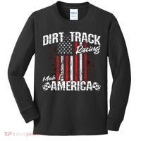 Modified And Sprint Cars American Flag Dirt Track Racing Gift Kids Long Sleeve Shirt thumb 0