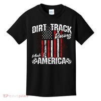 Modified And Sprint Cars American Flag Dirt Track Racing Gift Kids T-Shirt thumb 0