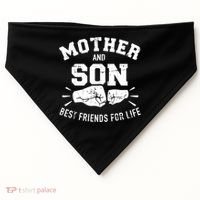 Mother And Son Best Friends For Life Mom Cute Gift USA-Made Doggie Bandana thumb 0
