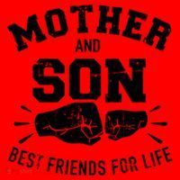 Mother And Son Best Friends For Life Mom Cute Gift Santa Hat thumb 1