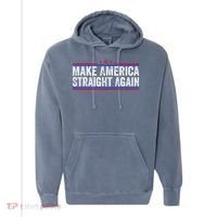 Make America Straight Again Comfort Colors Garment-Dyed Hooded Sweatshirt thumb 0