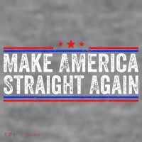 Make America Straight Again Women's Racerback Cropped Tank thumb 2