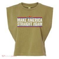 Make America Straight Again Garment-Dyed Women's Muscle Tee thumb 0