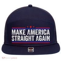 Make America Straight Again 7 Panel Mesh Trucker Snapback Hat thumb 0