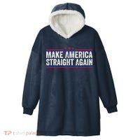 Make America Straight Again Hooded Wearable Blanket thumb 0