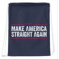 Make America Straight Again Drawstring Bag thumb 0