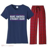 Make America Straight Again Women's Flannel Pajama Set thumb 0