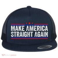 Make America Straight Again Flat Bill Trucker Hat thumb 0