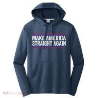Make America Straight Again Performance Fleece Hoodie thumb 0
