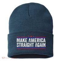 Make America Straight Again Sustainable Knit Beanie thumb 0