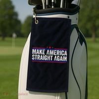 Make America Straight Again Golf Towel thumb 2