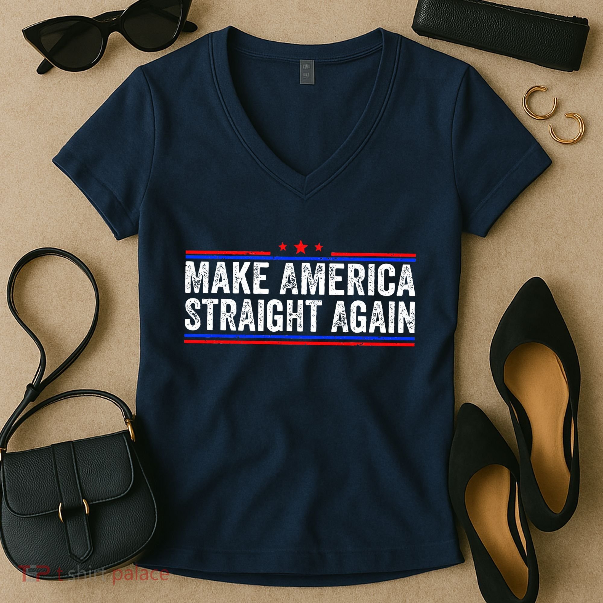 Make America Straight Again Women's V-Neck T-Shirt