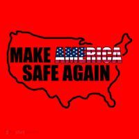 Make America Safe Again Flag Santa Hat thumb 1