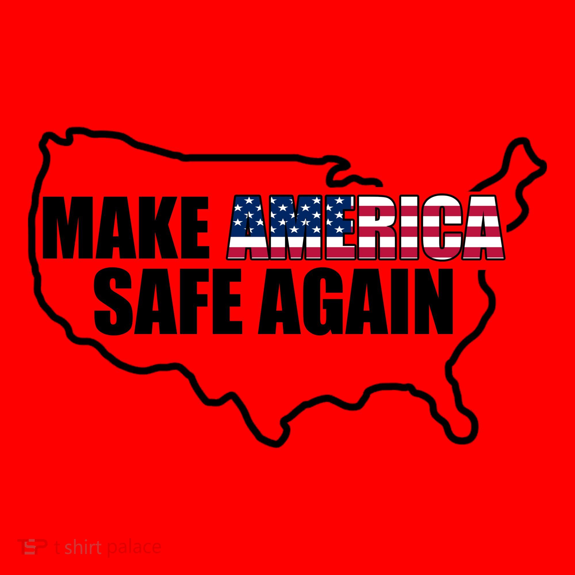 Make America Safe Again Flag Santa Hat