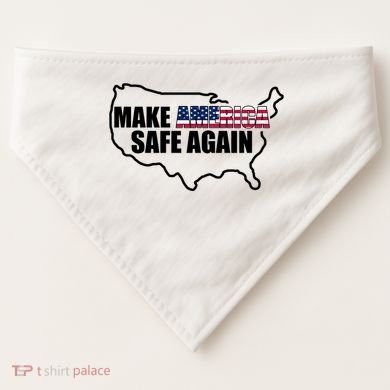 Make America Safe Again Flag USA-Made Doggie Bandana