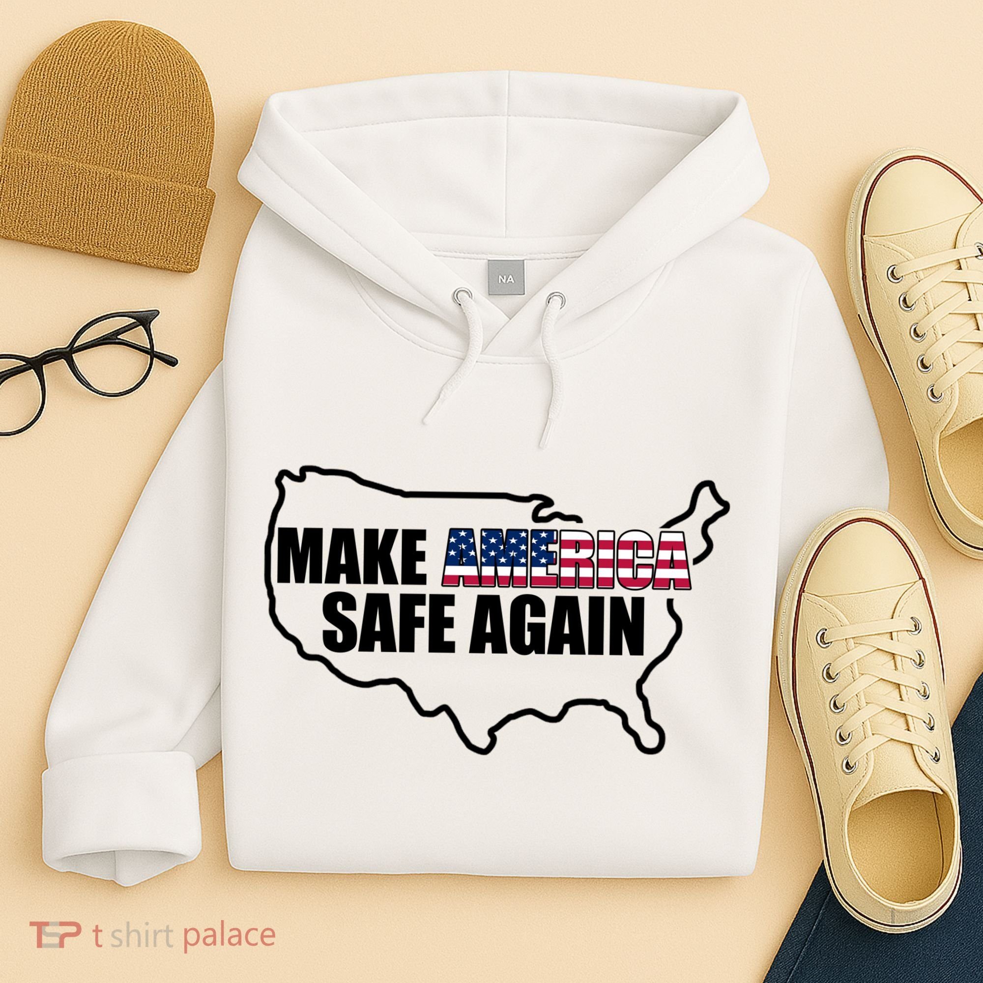 Make America Safe Again Flag Hoodie