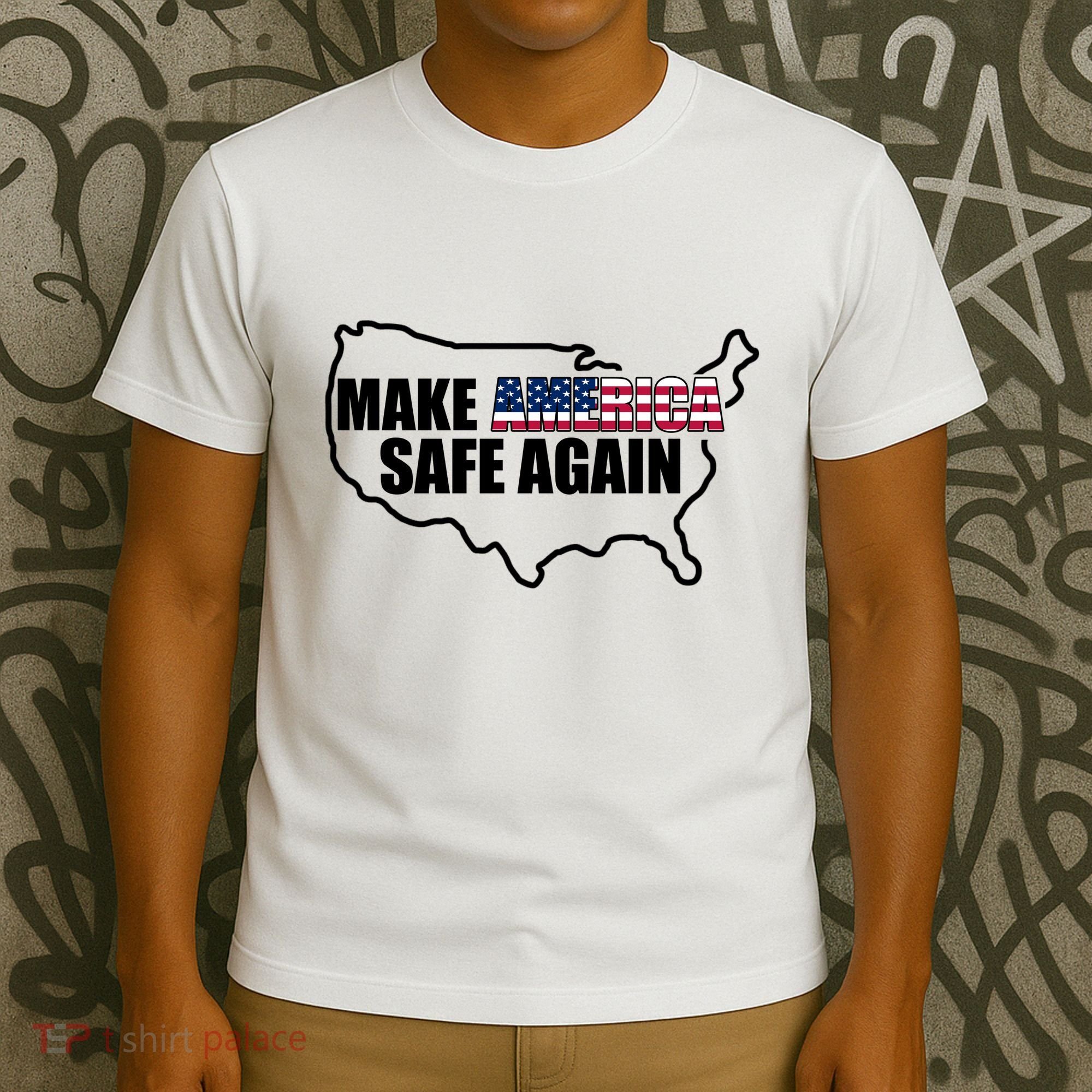 Make America Safe Again Flag T-Shirt