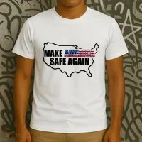 Make America Safe Again Flag T-Shirt thumb 3