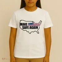 Make America Safe Again Flag T-Shirt thumb 4