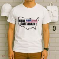 Make America Safe Again Flag T-Shirt thumb 6