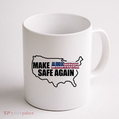 Make America Safe Again Flag Coffee Mug back