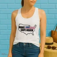Make America Safe Again Flag Women's Tank Top thumb 2