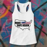 Make America Safe Again Flag Women's Tank Top thumb 3