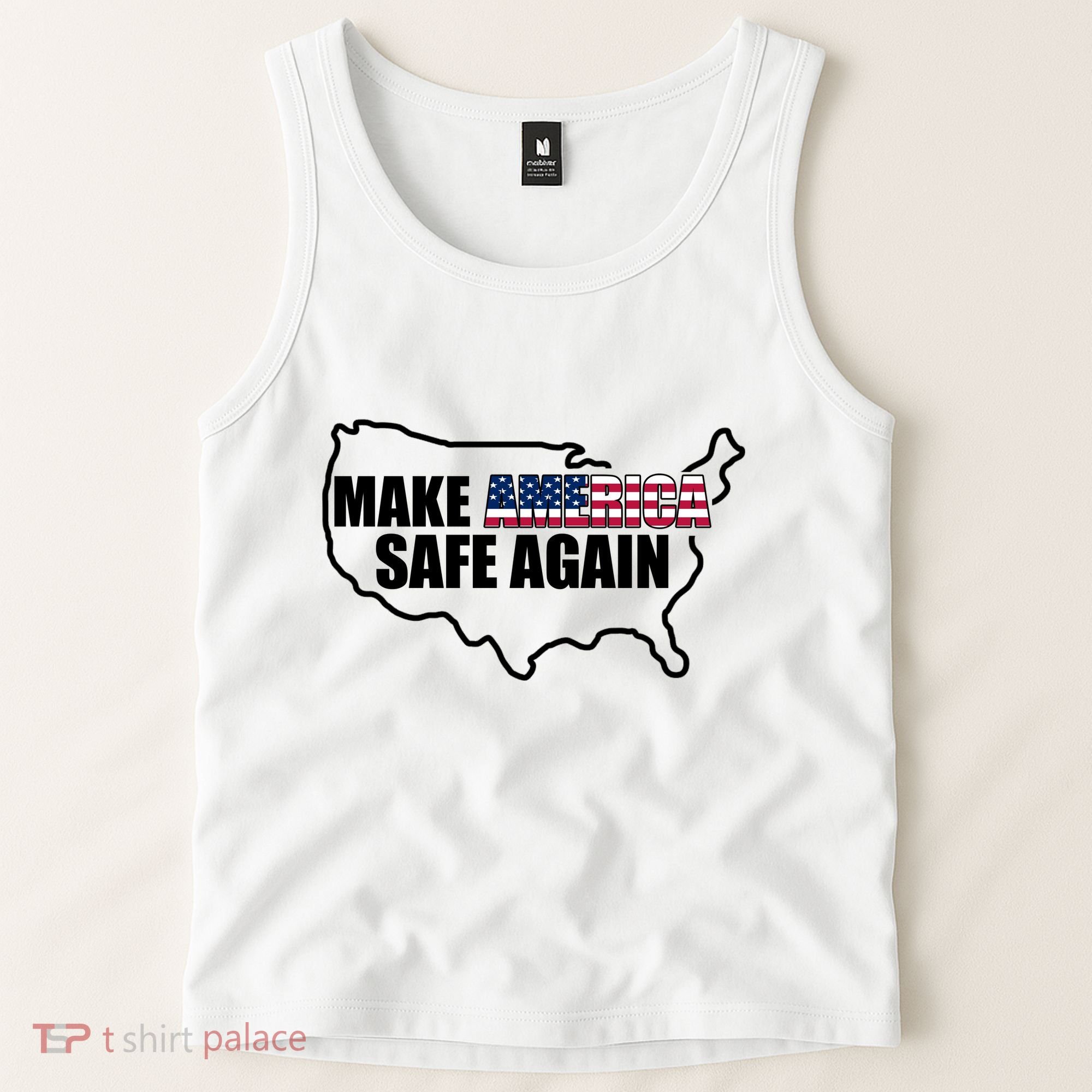 Make America Safe Again Flag Tank Top