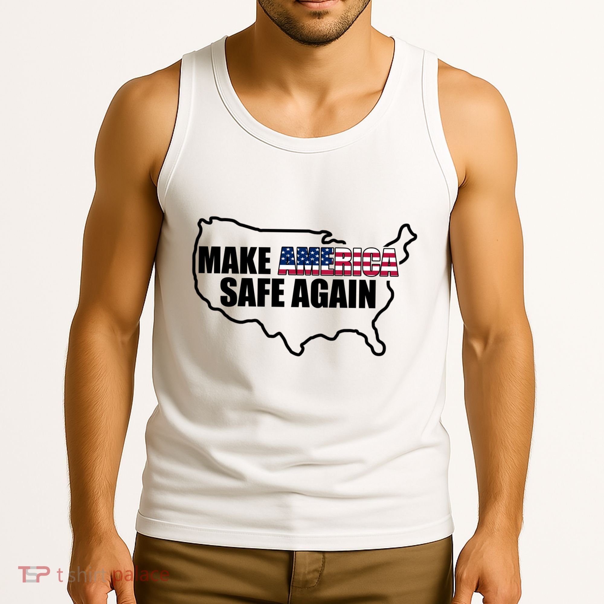 Make America Safe Again Flag Tank Top