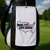 Make America Safe Again Flag Golf Towel thumb 2