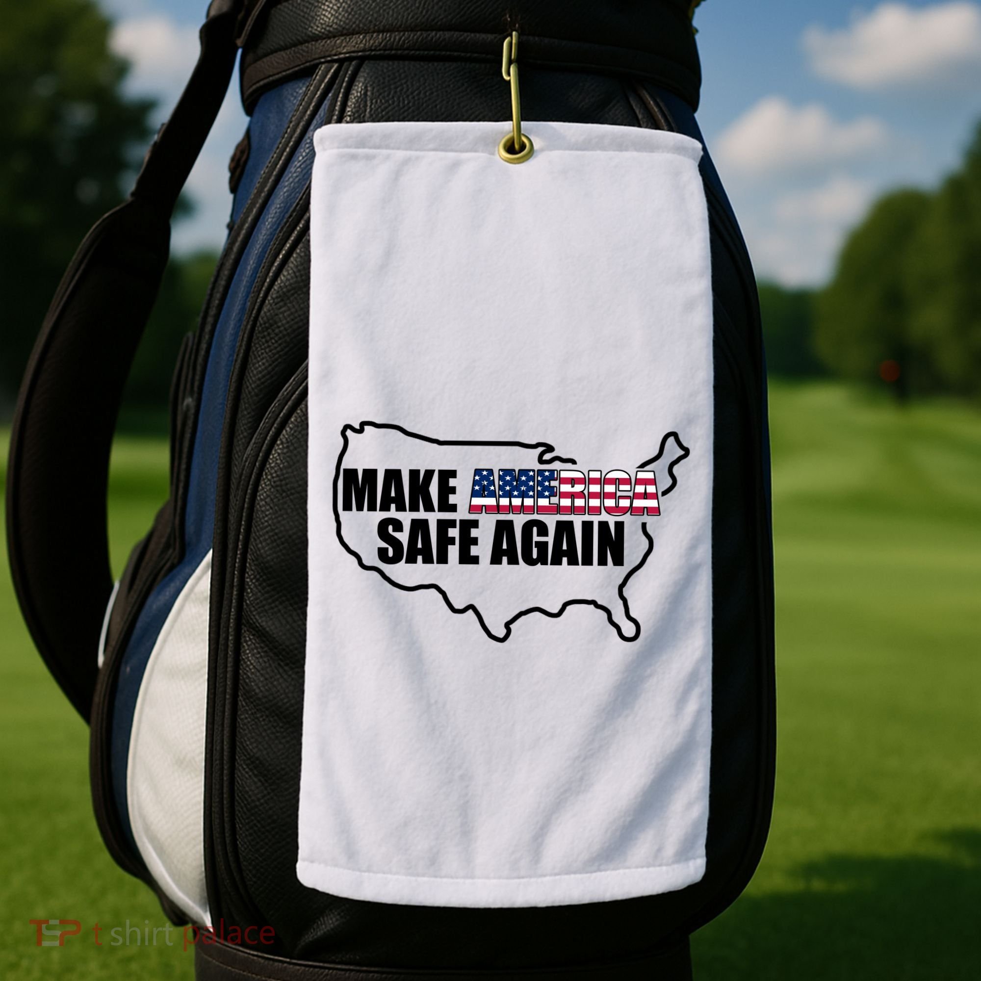 Make America Safe Again Flag Golf Towel