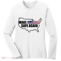 Make America Safe Again Flag Women's Long Sleeve Shirt thumb 0