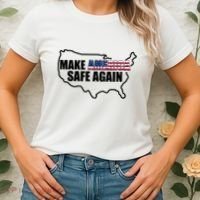Make America Safe Again Flag Women's T-Shirt thumb 2