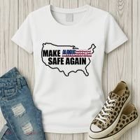 Make America Safe Again Flag Women's T-Shirt thumb 3