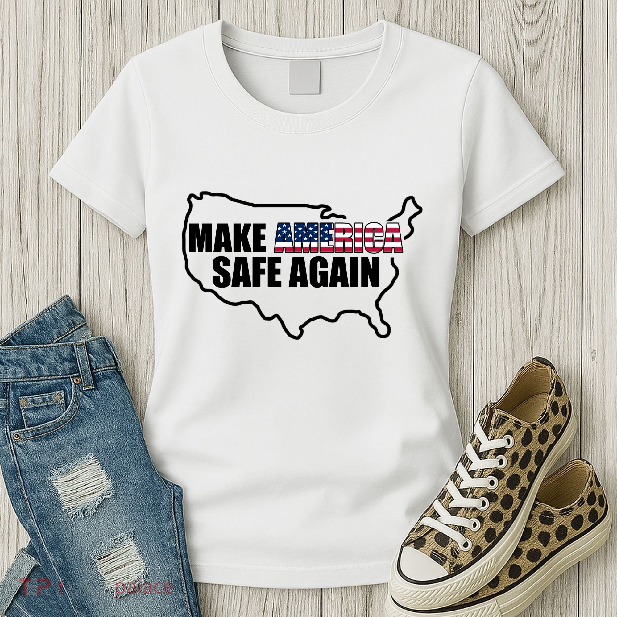 Make America Safe Again Flag Women's T-Shirt