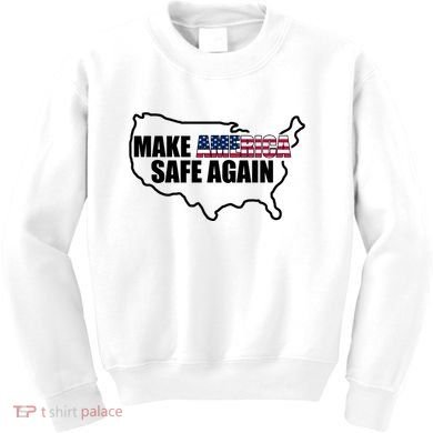 Make America Safe Again Flag Kids Sweatshirt