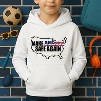 Make America Safe Again Flag Kids Hoodie thumb 2
