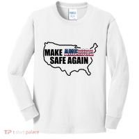 Make America Safe Again Flag Kids Long Sleeve Shirt thumb 0