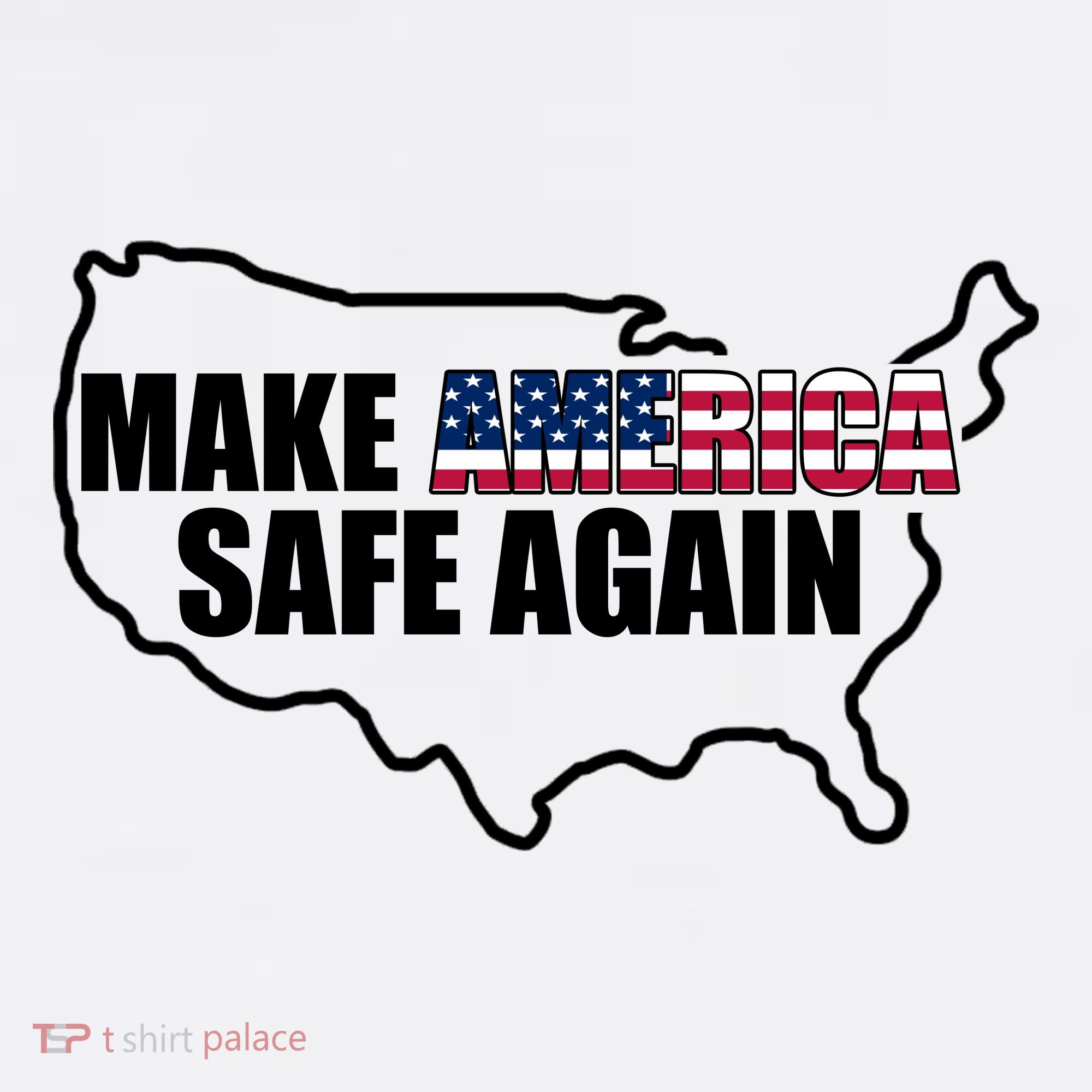 Make America Safe Again Flag Kids Long Sleeve Shirt