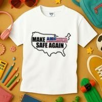 Make America Safe Again Flag Kids T-Shirt thumb 3
