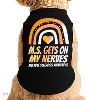 MS Awareness Shirts Multiple Sclerosis Wear Orange Doggie Tank thumb 0