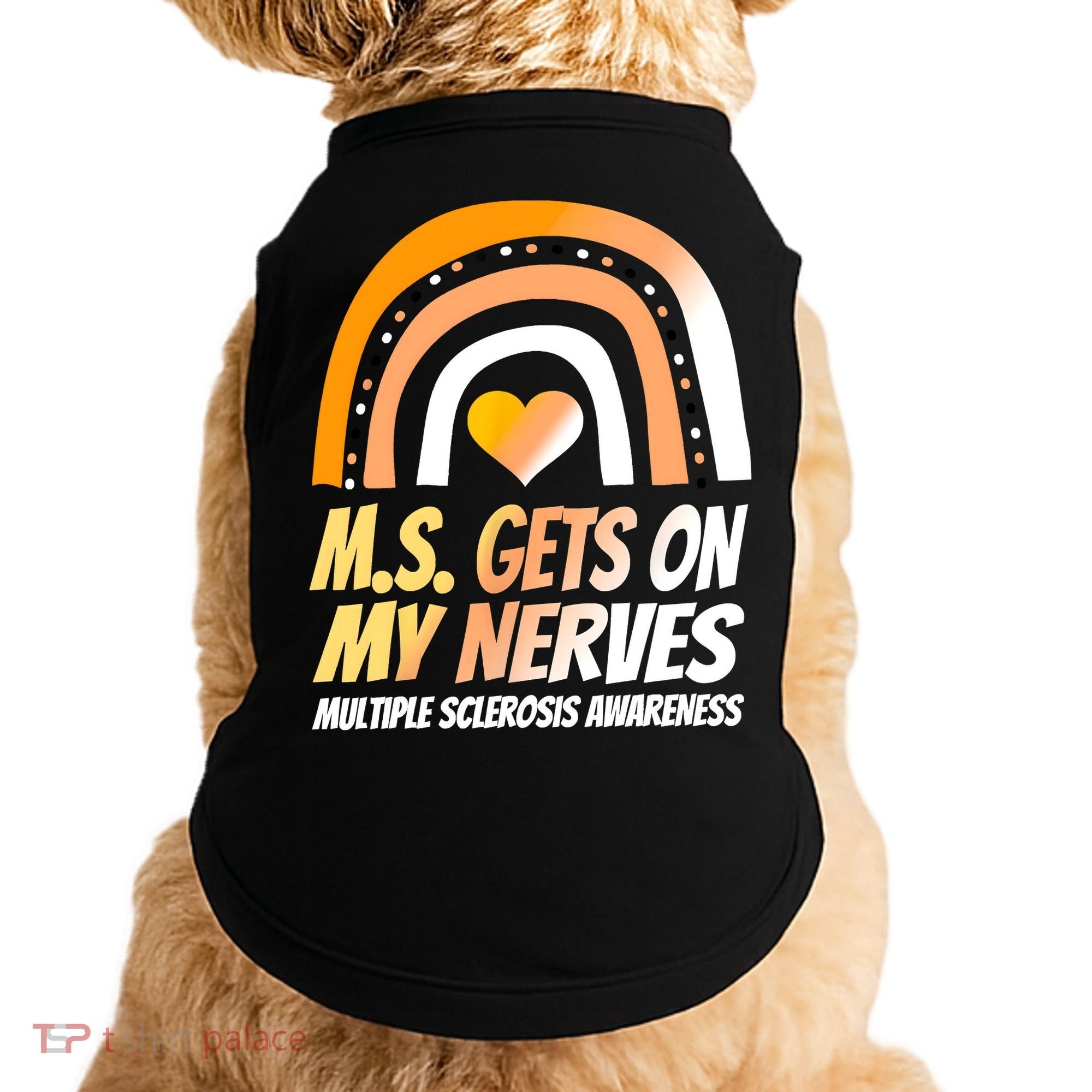 MS Awareness Shirts Multiple Sclerosis Wear Orange Doggie Tank